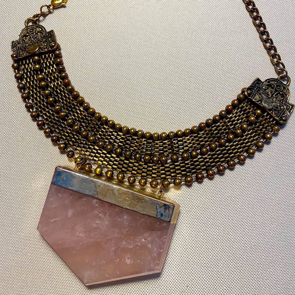 Rose Quartz choker